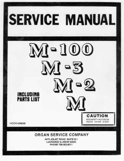 . Various M100Mm2m3SvcMan  . Various SM scena Hammond M100Mm2m3SvcMan.pdf