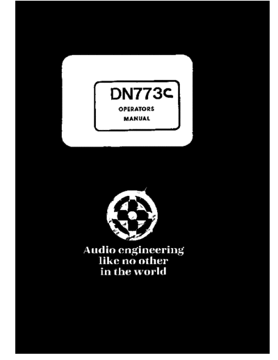 . Various DN773C User Manual  . Various SM scena Klark Teknik DN773C User Manual.pdf