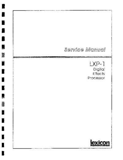 . Various LEXLXP1Servicemanual  . Various SM scena Lexicon LEXLXP1Servicemanual.pdf