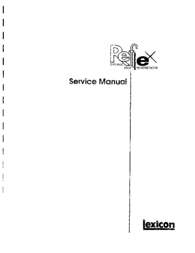 . Various REFLEXservicemanual  . Various SM scena Lexicon REFLEXservicemanual.pdf