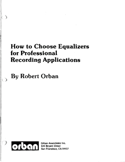 . Various How to Choose Equalizers for Professional Recording Applications by RO  . Various SM scena Orban How_to_Choose_Equalizers_for_Professional_Recording_Applications_by_RO.pdf