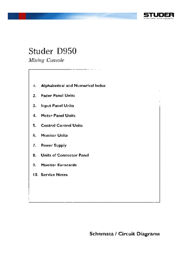 . Various D950 Desk Diagrams  . Various SM scena Studer D950_Desk_Diagrams.pdf