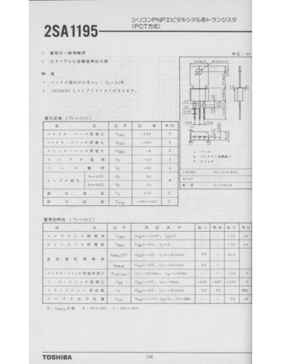 Toshiba 2sa1195  . Electronic Components Datasheets Active components Transistors Toshiba 2sa1195.pdf
