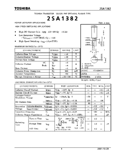 Toshiba 2sa1382  . Electronic Components Datasheets Active components Transistors Toshiba 2sa1382.pdf