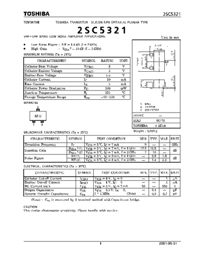 Toshiba 2sc5321  . Electronic Components Datasheets Active components Transistors Toshiba 2sc5321.pdf