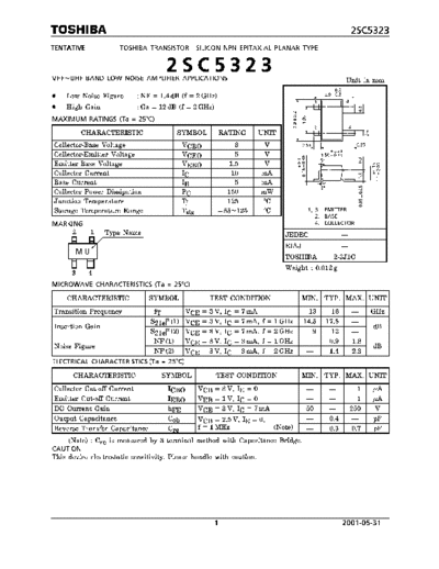 Toshiba 2sc5323  . Electronic Components Datasheets Active components Transistors Toshiba 2sc5323.pdf