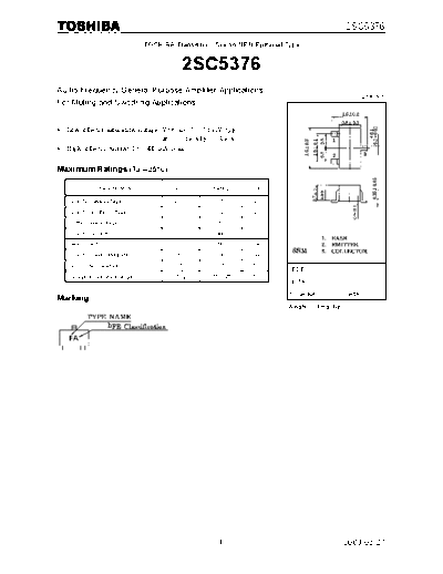 Toshiba 2sc5376  . Electronic Components Datasheets Active components Transistors Toshiba 2sc5376.pdf