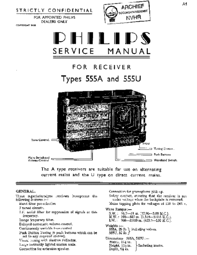 NSF Philips 555A  . Rare and Ancient Equipment NSF Audio H52A Philips_555A.pdf