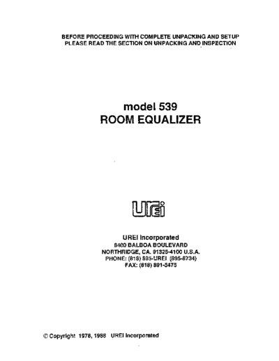 . Various UREI-539  . Various SM scena Studio UREI-539.pdf