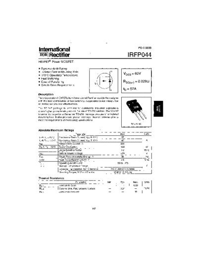 International Rectifier irfp044  . Electronic Components Datasheets Active components Transistors International Rectifier irfp044.pdf