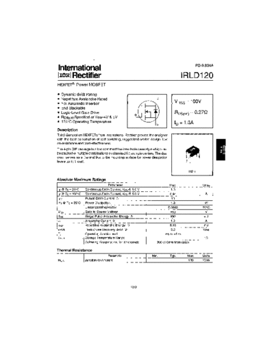 International Rectifier irld120  . Electronic Components Datasheets Active components Transistors International Rectifier irld120.pdf