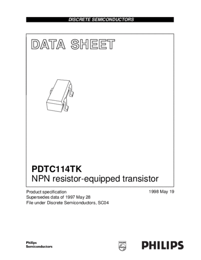 Motorola pdtc114tk 2  . Electronic Components Datasheets Active components Transistors Motorola pdtc114tk_2.pdf