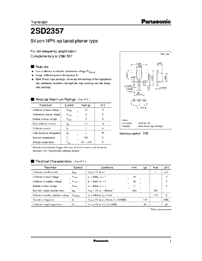 Panasonic 2sd2357 e  . Electronic Components Datasheets Active components Transistors Panasonic 2sd2357_e.pdf