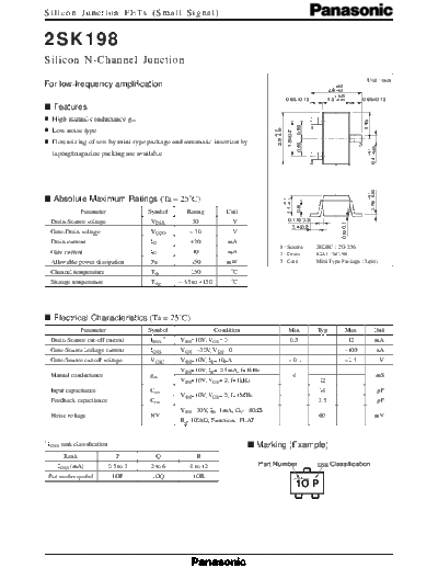. Electronic Components Datasheets 2sk198  . Electronic Components Datasheets Active components Transistors Panasonic 2sk198.pdf