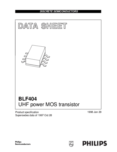Philips blf404 3  . Electronic Components Datasheets Active components Transistors Philips blf404_3.pdf