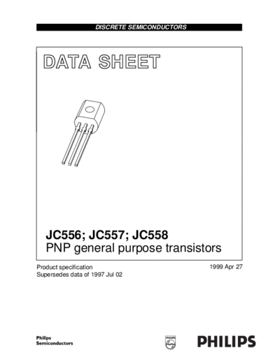 Philips jc556 jc557 jc558 3  . Electronic Components Datasheets Active components Transistors Philips jc556_jc557_jc558_3.pdf