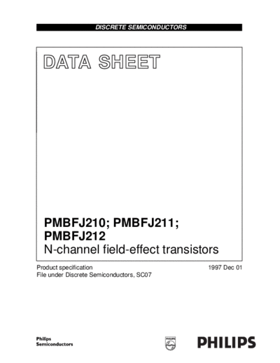 Philips pmbfj210 pmbfj211 pmbfj212 1  . Electronic Components Datasheets Active components Transistors Philips pmbfj210_pmbfj211_pmbfj212_1.pdf