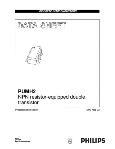 Philips pumh2 1  . Electronic Components Datasheets Active components Transistors Philips pumh2_1.pdf