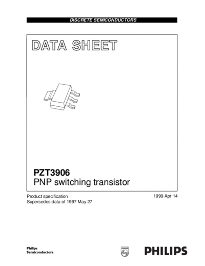 . Electronic Components Datasheets pzt3906 3  . Electronic Components Datasheets Active components Transistors Philips pzt3906_3.pdf
