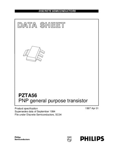 Philips pzta56 cnv 2  . Electronic Components Datasheets Active components Transistors Philips pzta56_cnv_2.pdf