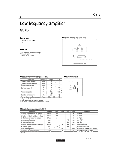 Rohm qsx5  . Electronic Components Datasheets Active components Transistors Rohm qsx5.pdf