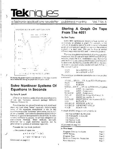 Tektronix Tekniques Vol 1 No 06 Apr 1977  Tektronix tekniques vol1 Tekniques_Vol_1_No_06_Apr_1977.pdf