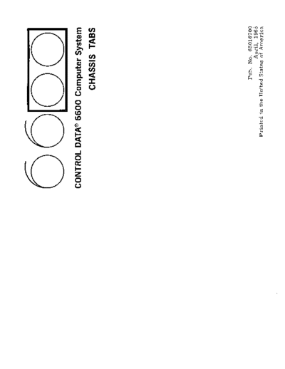 cdc 63016700A 6600 Chassis Tabs 12 Apr65  . Rare and Ancient Equipment cdc cyber cyber_70 fieldEngr 63016700A_6600_Chassis_Tabs_12_Apr65.pdf