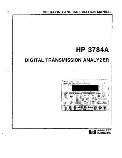 Agilent HP 3784A Operating & Calibration  Agilent HP 3784A Operating & Calibration.pdf
