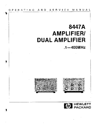 Agilent HP 8447A Operation Only  Agilent HP 8447A Operation Only.pdf