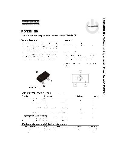 Fairchild Semiconductor fdn361bn  . Electronic Components Datasheets Active components Transistors Fairchild Semiconductor fdn361bn.pdf