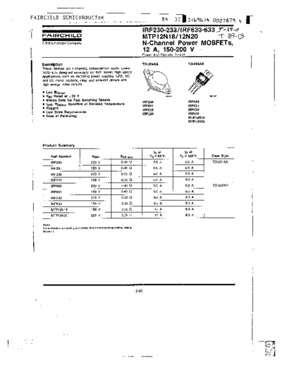 Fairchild Semiconductor irf630  . Electronic Components Datasheets Active components Transistors Fairchild Semiconductor irf630.pdf