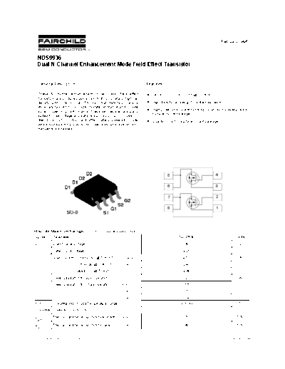 Fairchild Semiconductor nds9936  . Electronic Components Datasheets Active components Transistors Fairchild Semiconductor nds9936.pdf