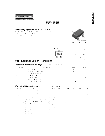 Fairchild Semiconductor fjv4102r  . Electronic Components Datasheets Active components Transistors Fairchild Semiconductor fjv4102r.pdf