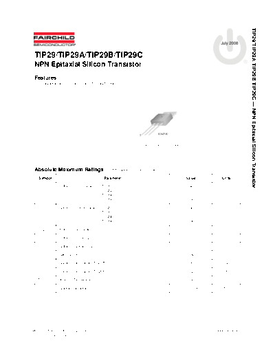 Fairchild Semiconductor tip29-a-b-c  . Electronic Components Datasheets Active components Transistors Fairchild Semiconductor tip29-a-b-c.pdf