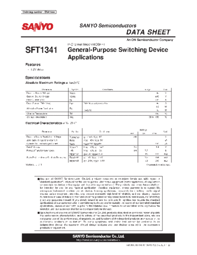 Sanyo sft1341  . Electronic Components Datasheets Active components Transistors Sanyo sft1341.pdf