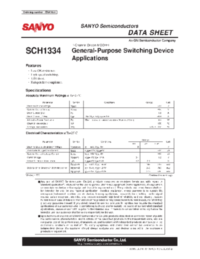 Sanyo sch1334  . Electronic Components Datasheets Active components Transistors Sanyo sch1334.pdf