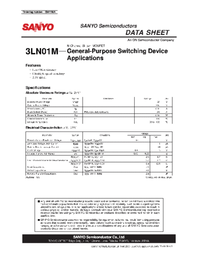 Sanyo 3ln01m  . Electronic Components Datasheets Active components Transistors Sanyo 3ln01m.pdf