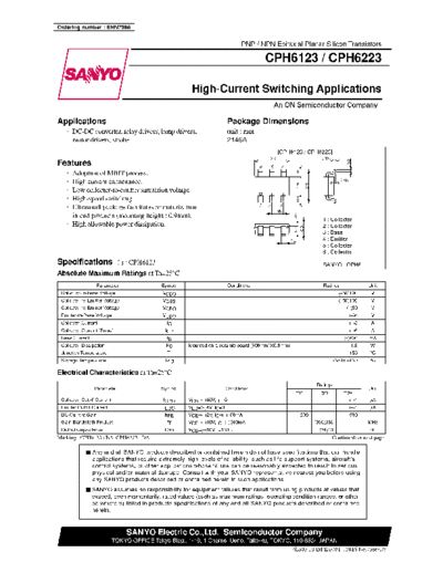 Sanyo cph6123 cph6223  . Electronic Components Datasheets Active components Transistors Sanyo cph6123_cph6223.pdf
