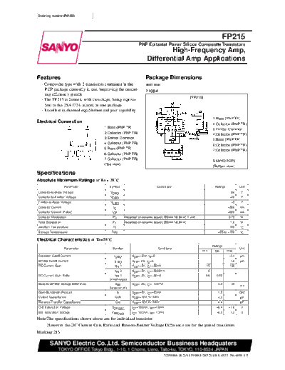 Sanyo fp215  . Electronic Components Datasheets Active components Transistors Sanyo fp215.pdf