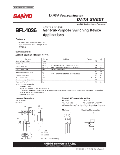Sanyo blf4036  . Electronic Components Datasheets Active components Transistors Sanyo blf4036.pdf