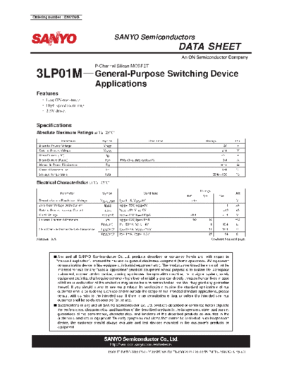 Sanyo 3lp01m  . Electronic Components Datasheets Active components Transistors Sanyo 3lp01m.pdf