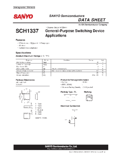 Sanyo sch1337  . Electronic Components Datasheets Active components Transistors Sanyo sch1337.pdf