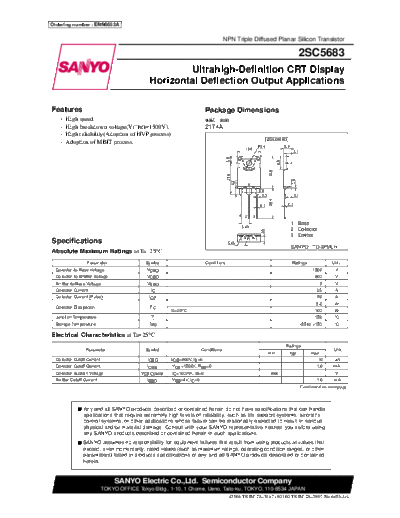 . Electronic Components Datasheets 2sc5683  . Electronic Components Datasheets Active components Transistors Sanyo 2sc5683.pdf