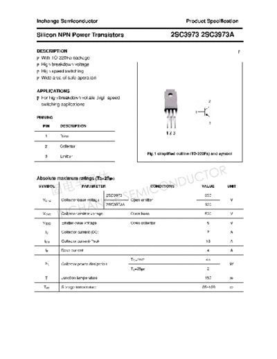 Inchange Semiconductor 2sc3973 2sc3973a  . Electronic Components Datasheets Active components Transistors Inchange Semiconductor 2sc3973_2sc3973a.pdf