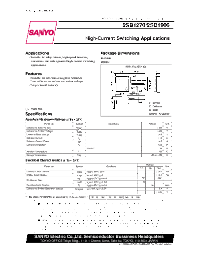 2 22sd1906  . Electronic Components Datasheets Various datasheets 2 22sd1906.pdf