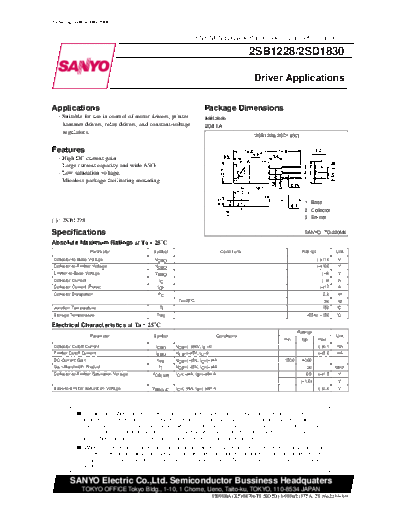 2 22sd1830  . Electronic Components Datasheets Various datasheets 2 22sd1830.pdf