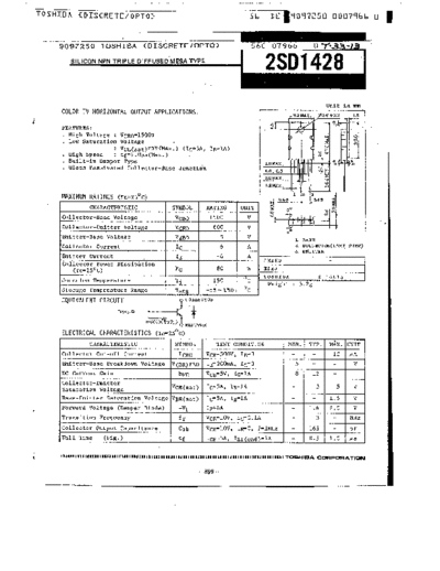 Toshiba 2sd1428  . Electronic Components Datasheets Active components Transistors Toshiba 2sd1428.pdf