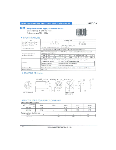 Yihcon 2001 [from Goodexcel] Yihcon [snap-in] SM Series  . Electronic Components Datasheets Passive components capacitors Yihcon Yihcon 2001 [from Goodexcel] Yihcon [snap-in] SM Series.pdf