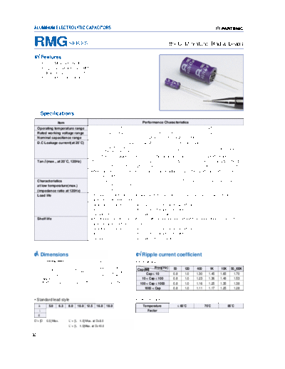 2004 Partsnic [radial thru-hole ] RMG Series  . Electronic Components Datasheets Passive components capacitors Daewoo-Parstnic 2004 Partsnic [radial thru-hole ] RMG Series.pdf