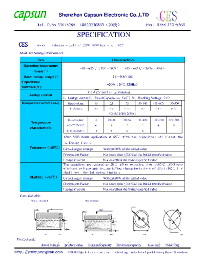 Capsun 20091152016391345  . Electronic Components Datasheets Passive components capacitors CDD C Capsun 20091152016391345.pdf